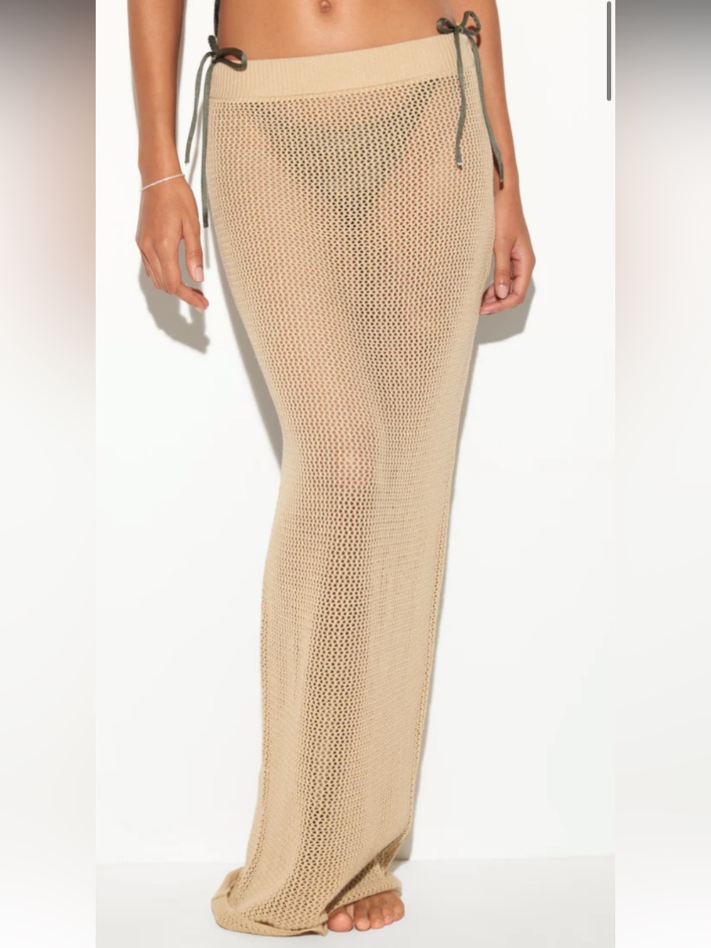 NWT Spiritual Gangster Carmen Summer Crochet Maxi Skirt - Beach Knit Cover-Up L